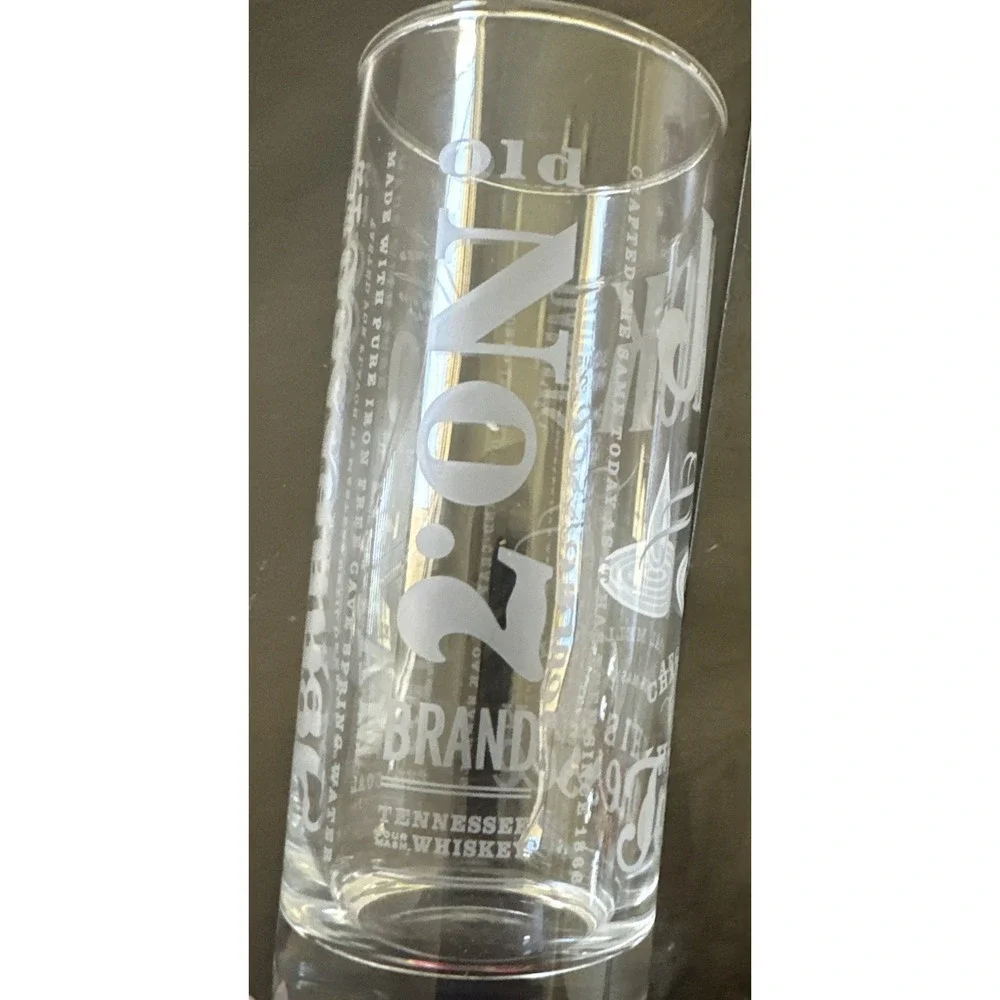 Jack Daniels Whiskey Highball Glasses Sour Mash Old No 7 Brand Drip Tennessee